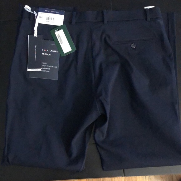 Tommy Hilfiger Navy Men’s Stretch Tate Dress Pants 34 X 30 NWT - Picture 3 of 11